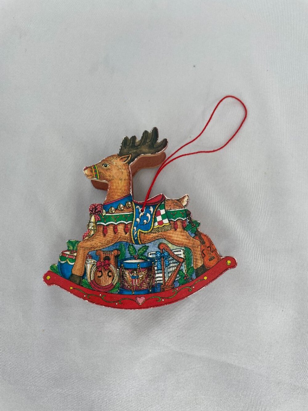 Reindeer rocking horse Christmas ornament